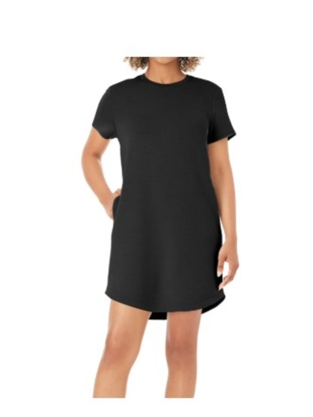 Women's Sandwash Dress Black Relaxed Fit Pockets Multiple Sizes